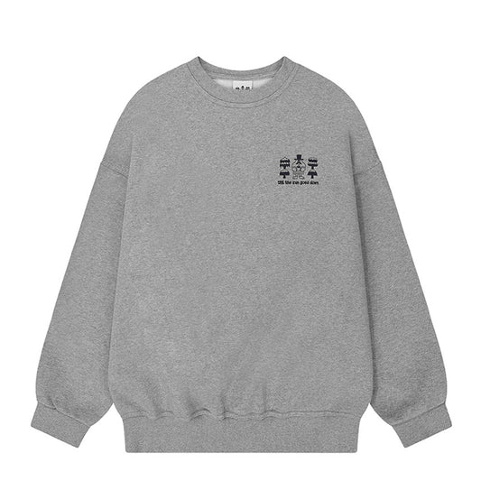 Kappy Yeti Fluff Sweat Shirt Gray