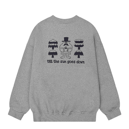 Kappy Yeti Fluff Sweat Shirt Gray