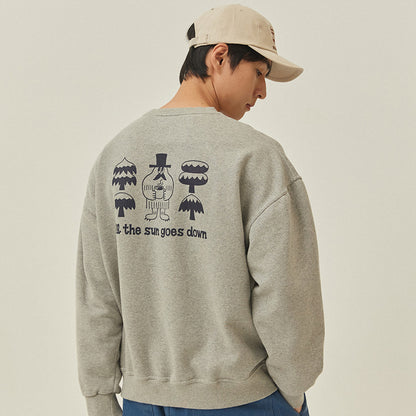 Kappy Yeti Fluff Sweat Shirt Gray