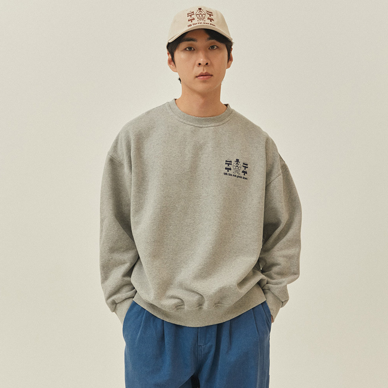 Kappy Yeti Fluff Sweat Shirt Gray