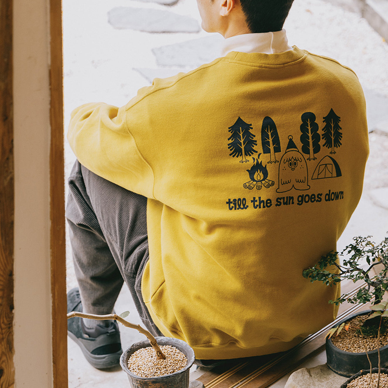 Kappy Yeti Fluff Sweat Shirt Mustard