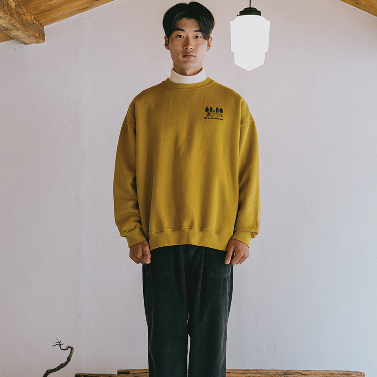 Kappy Yeti Fluff Sweat Shirt Mustard