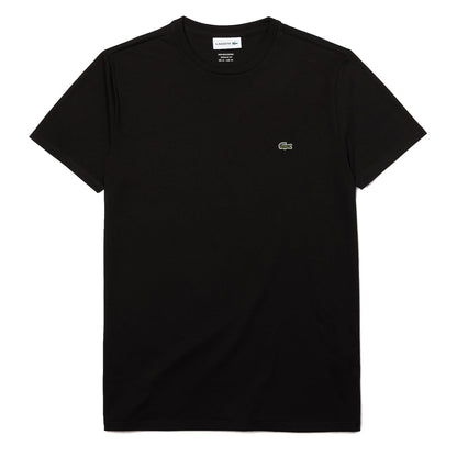 Lacoste Crew Neck Pima Cotton T-Shirt Black - The Sporting Lodge