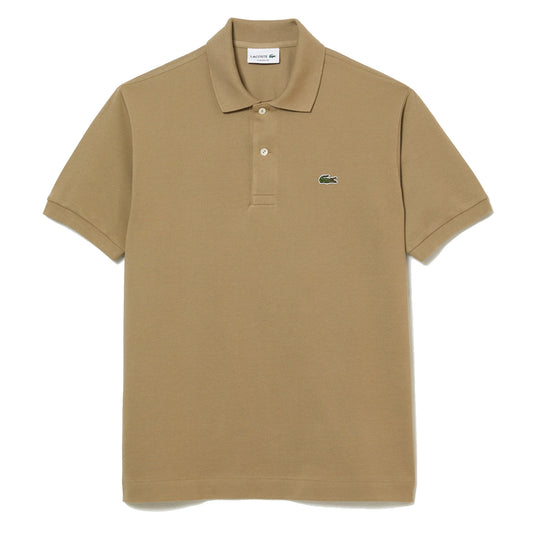 Lacoste Original S/S L.12.12 Petit Pique Cotton Polo Shirt Beige - The Sporting Lodge