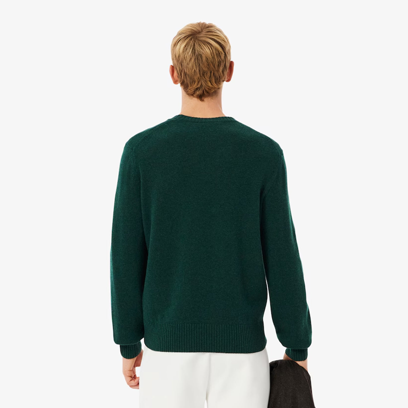 Lacoste Carded Wool Crew Neck Sweater Sinople Green