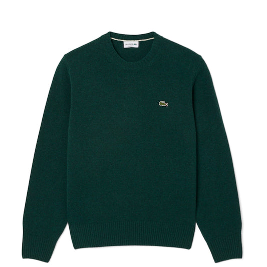 Lacoste Carded Wool Crew Neck Sweater Sinople Green