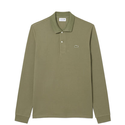 Lacoste Classic Fit Long Sleeved L.12.12 Polo Shirt Khaki Green