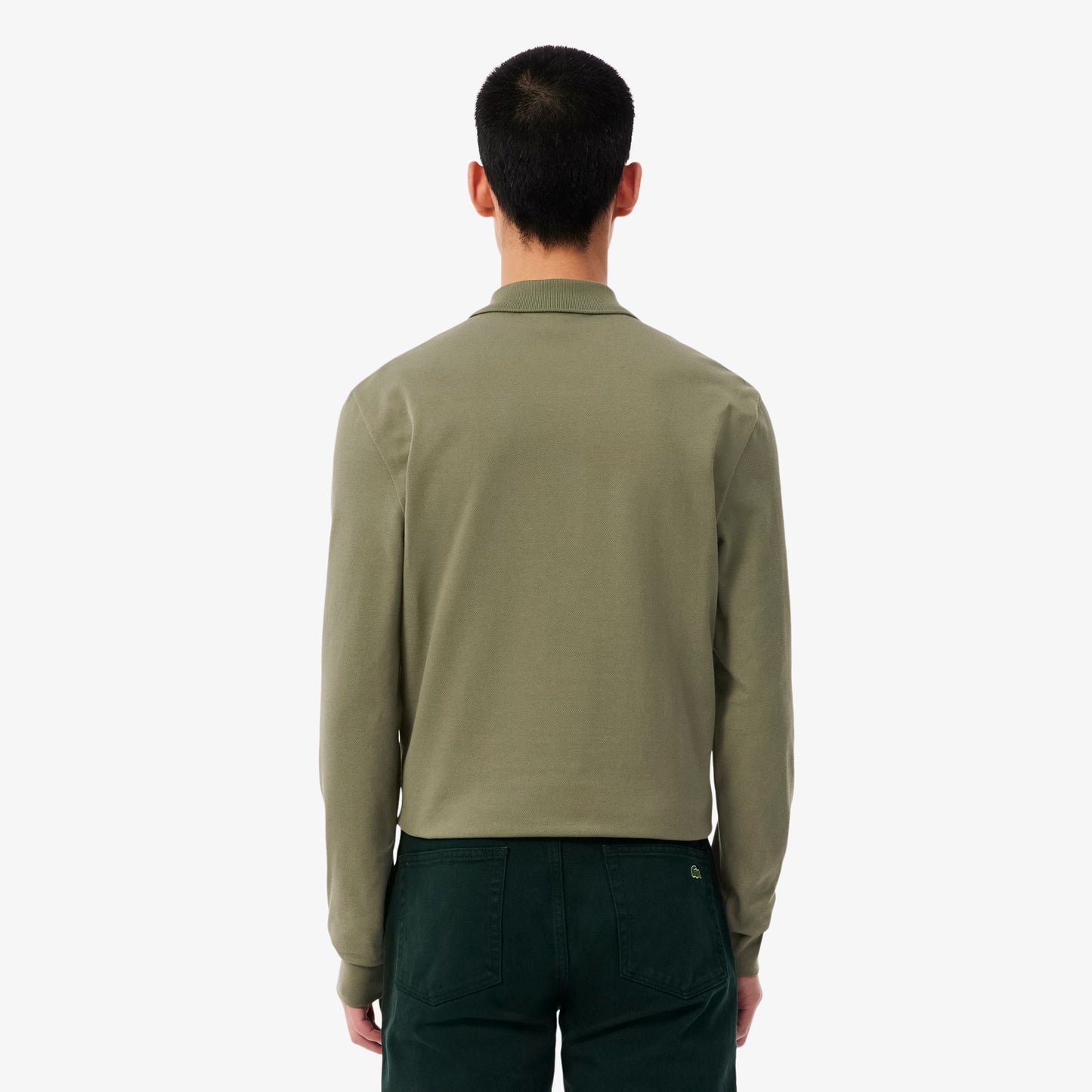 Lacoste Classic Fit Long Sleeved L.12.12 Polo Shirt Khaki Green