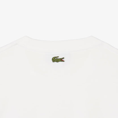 Lacoste Classic Fit Printed Cotton T-Shirt White