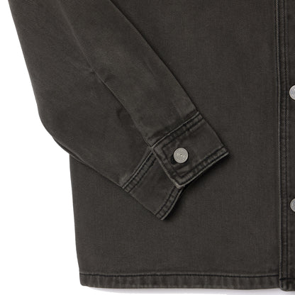 Lacoste Coloured Denim Classic Collar Overshirt  Eco Noir - The Sporting Lodge