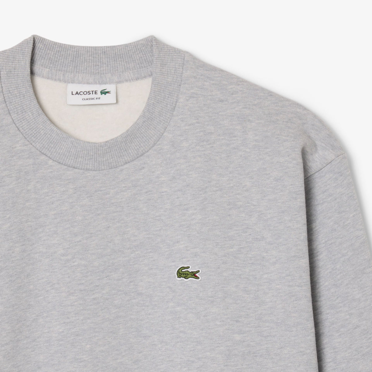 Lacoste Cotton Fleece Sweatshirt Light Heathered Grey