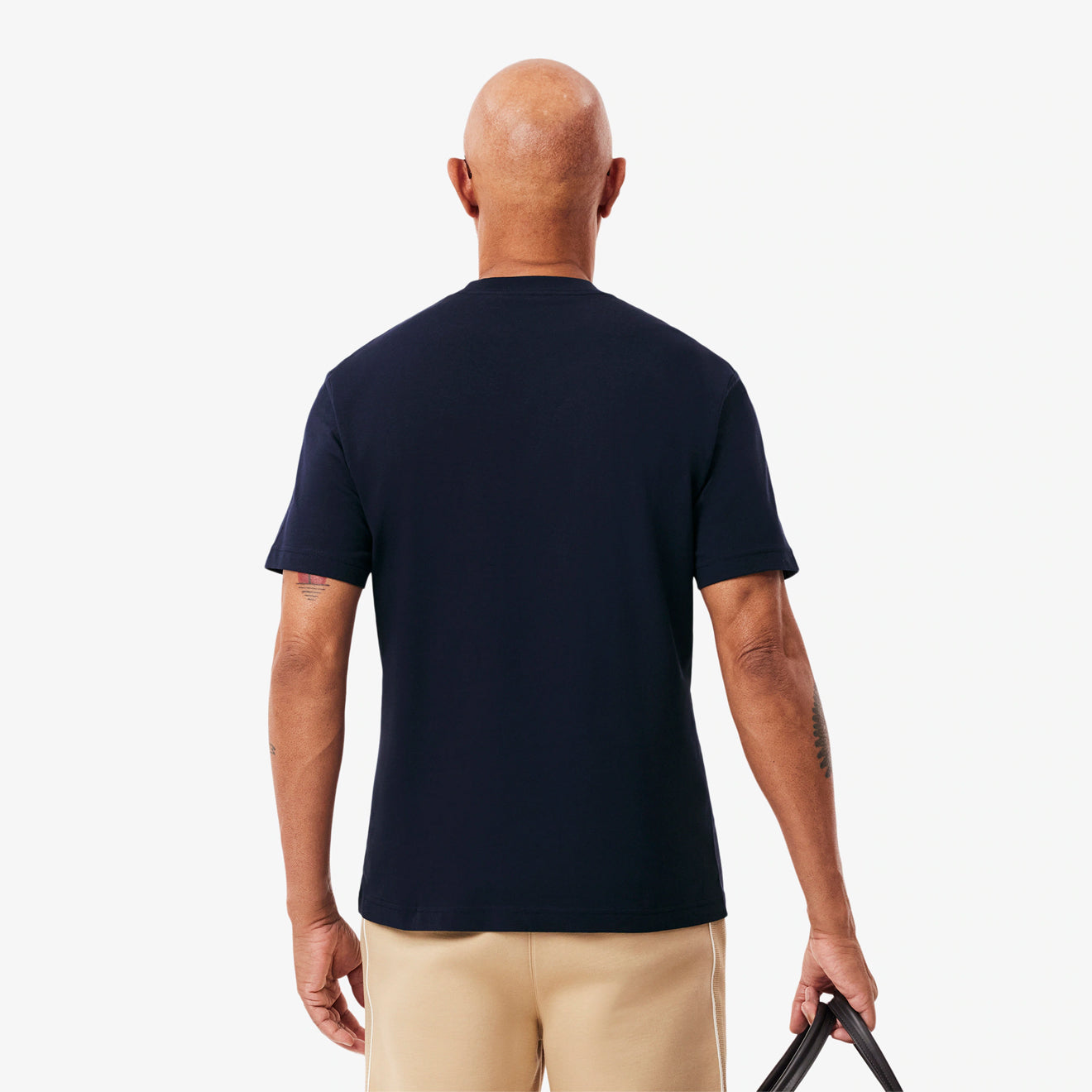 Lacoste Cotton T-Shirt with Breast Pocket Midnight Blue - The Sporting Lodge