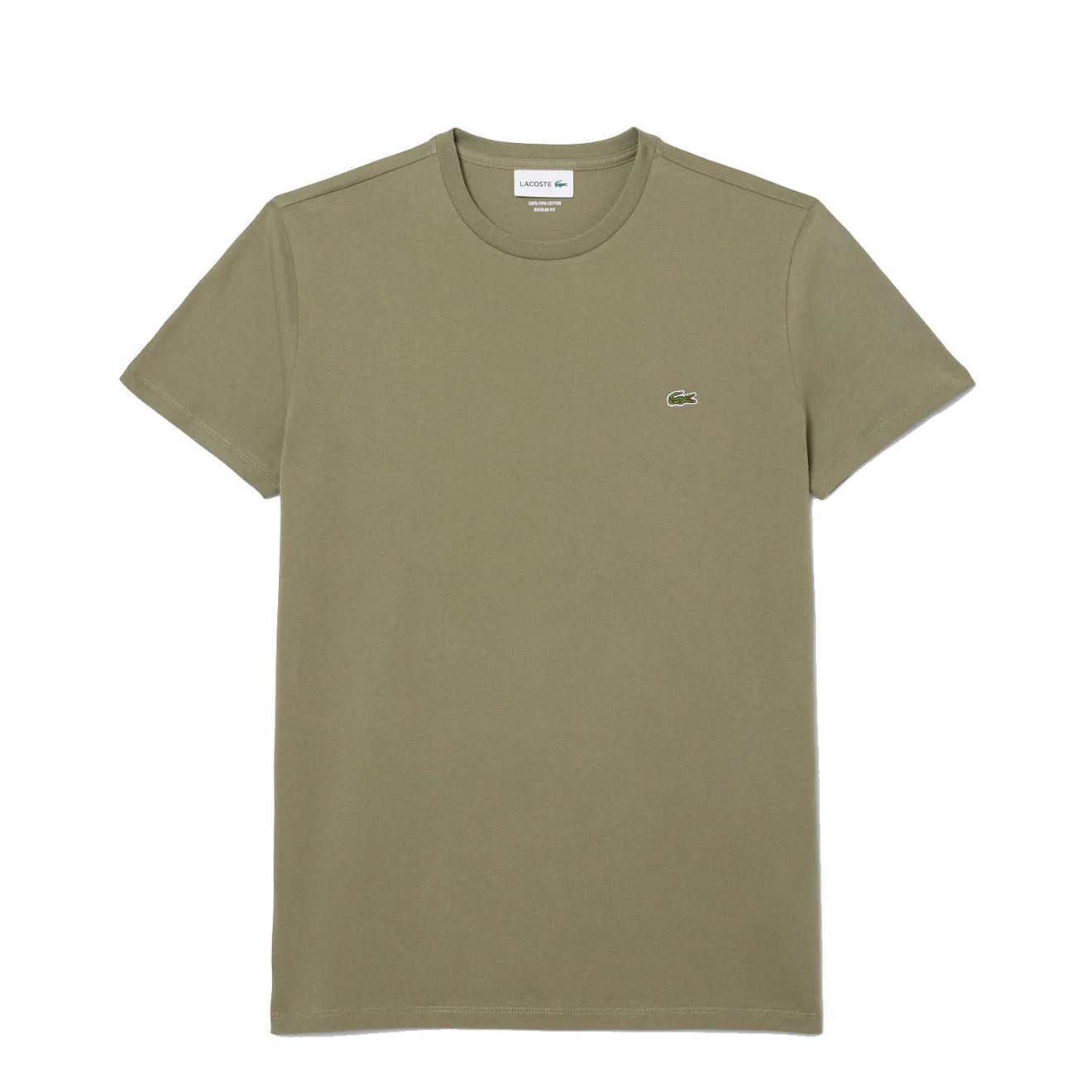 Lacoste Crew Neck Pima Cotton T-Shirt Khaki