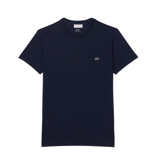 Lacoste Crew Neck Pima Cotton T-Shirt Navy Blue