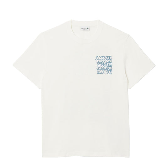 Lacoste Crocodile Blur Graffiti S/S Tee Flour / Limestone
