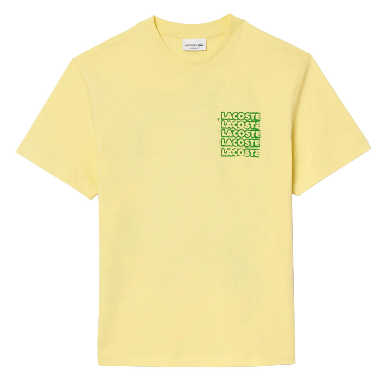 Lacoste Crocodile Blur Graffiti S/S Tee Yellow - The Sporting Lodge