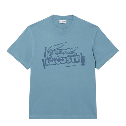Lacoste Crocodile Graffiti S/S Tee Blue