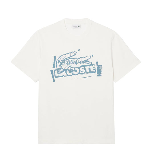 Lacoste Crocodile Graffiti S/S Tee White