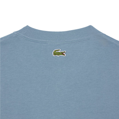 Lacoste Crocodile Graffiti S/S Tee Blue - The Sporting Lodge