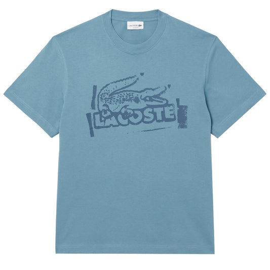 Lacoste Crocodile Graffiti S/S Tee Blue