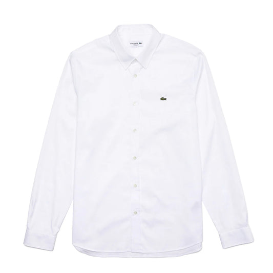 Lacoste L/S Slim Fit Cotton Shirt White