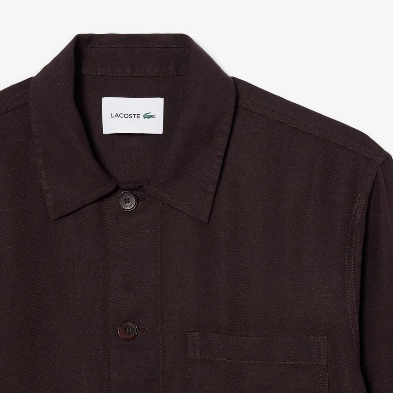 Lacoste Linen Blend Overshirt Buffalo