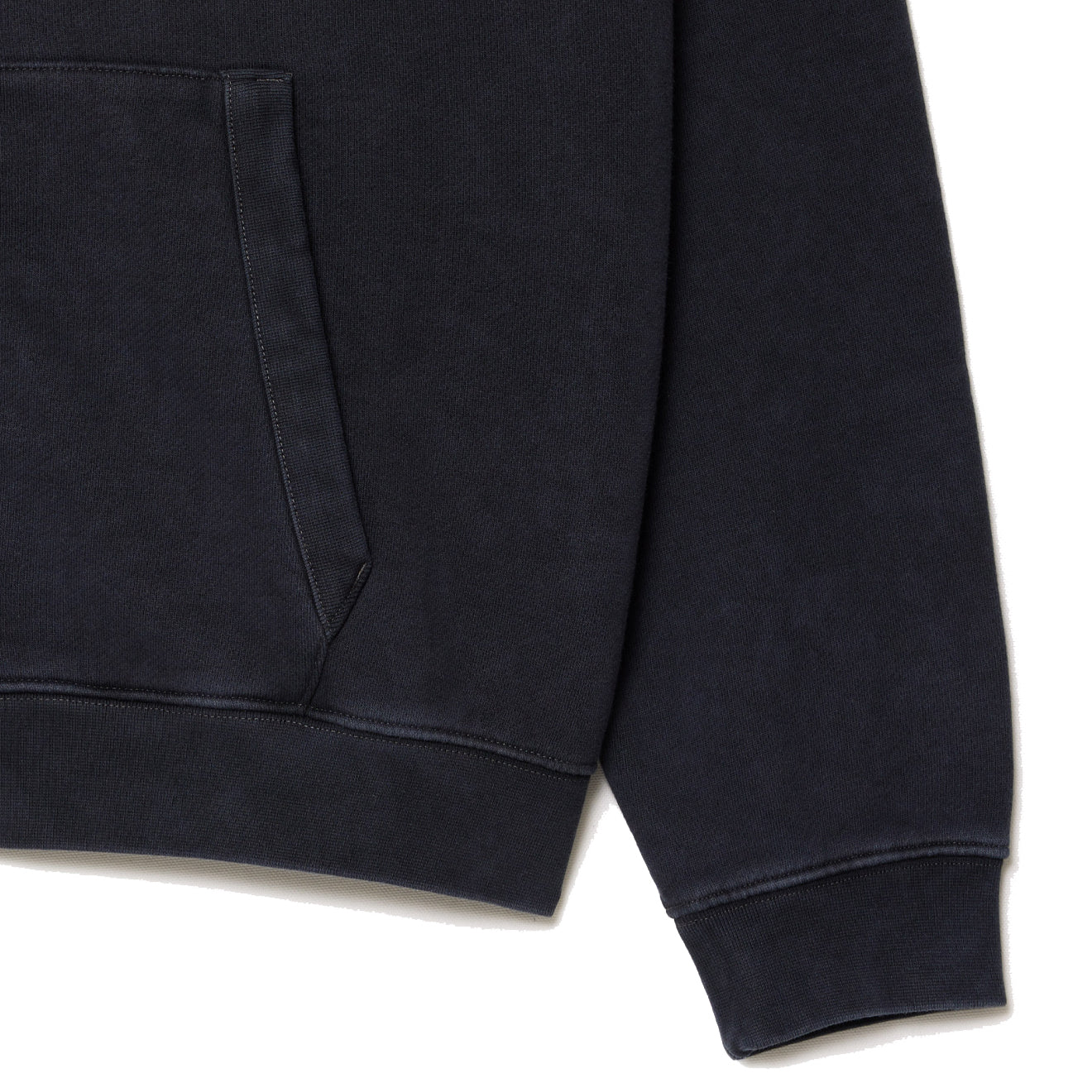 Lacoste Loose Fit Washed Effect Hoodie Black - The Sporting Lodge