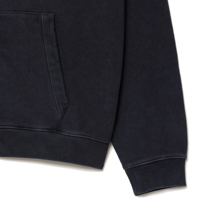 Lacoste Loose Fit Washed Effect Hoodie Black - The Sporting Lodge