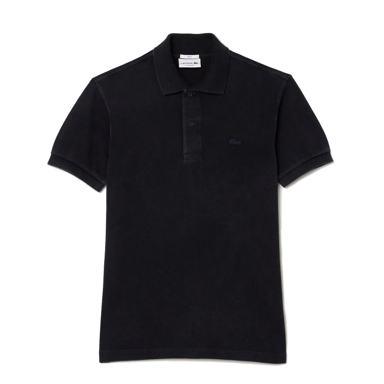 Lacoste Original L.12.12 Washed Effect Cotton Polo Shirt Black