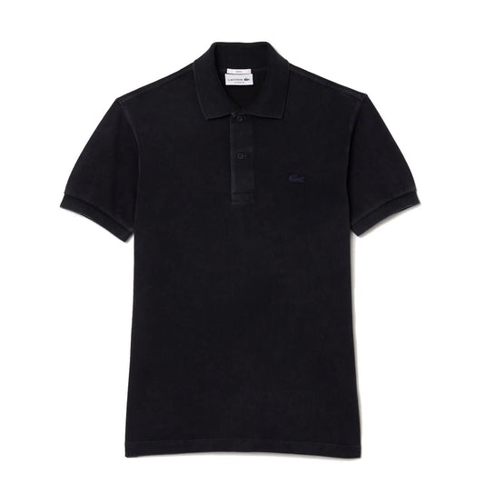 Lacoste Original L.12.12 Washed Effect Cotton Polo Shirt Black