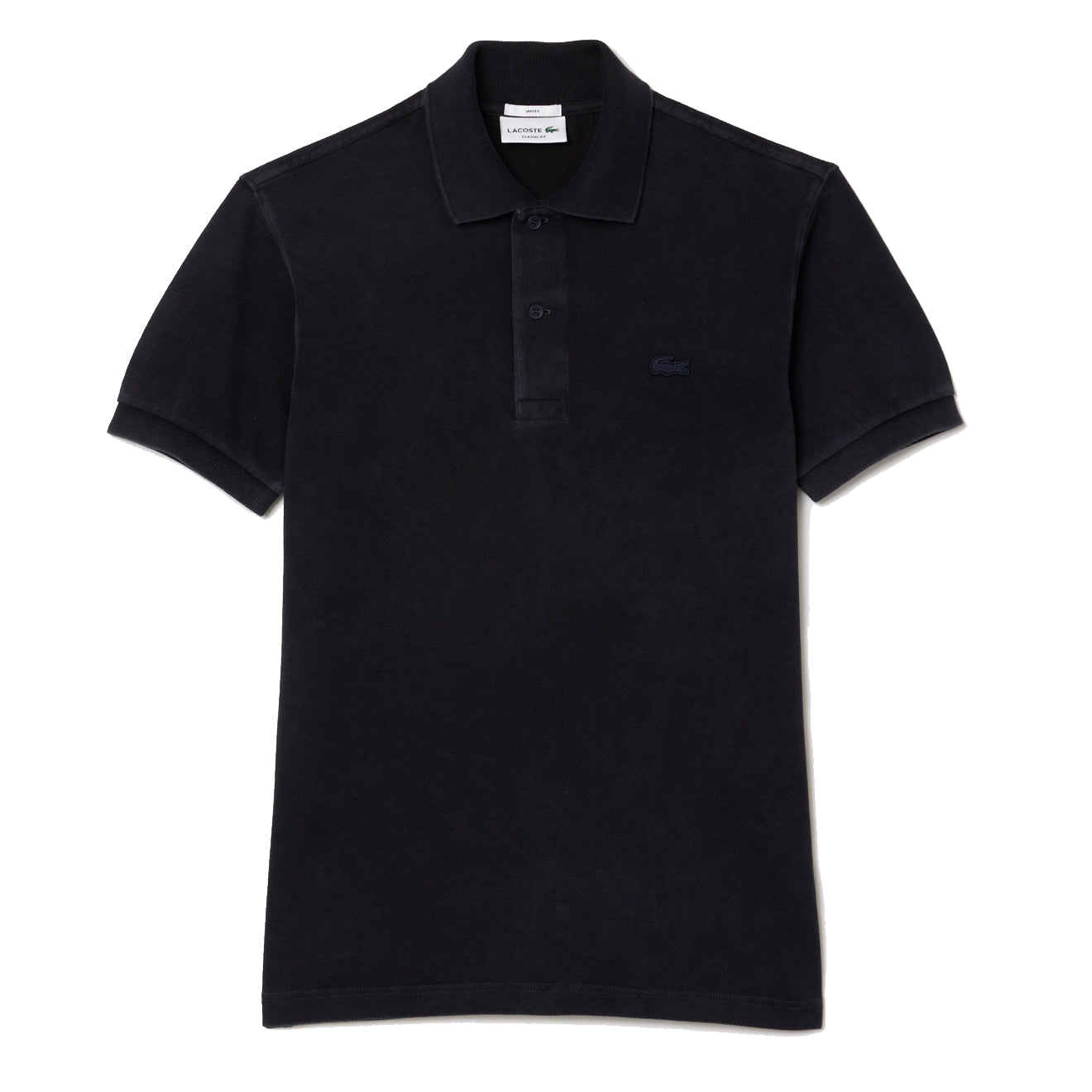 Lacoste Original Washed Effect Cotton Polo Shirt Black