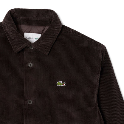 Lacoste Oversized Corduroy Overshirt Brown