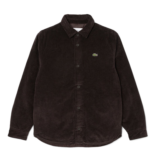 Lacoste Oversized Corduroy Overshirt Brown