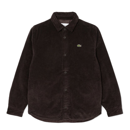 Lacoste Oversized Corduroy Overshirt Brown