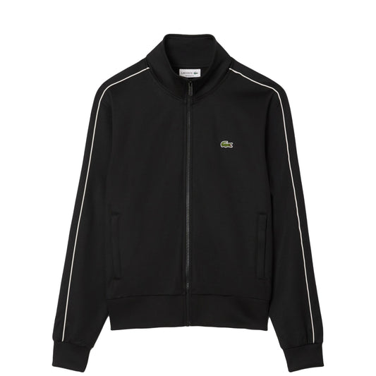Lacoste Paris Pique Zip Front Track Jacket Black