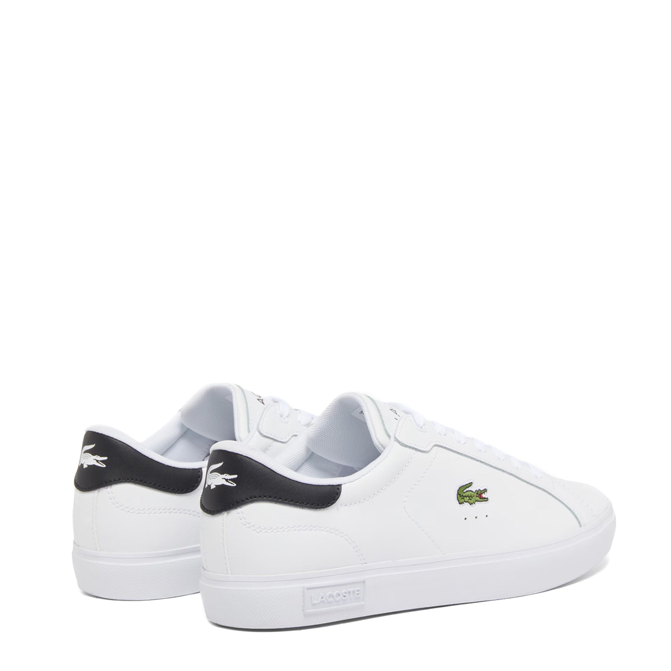 Lacoste Powercourt Leather Trainer White / Black - The Sporting Lodge