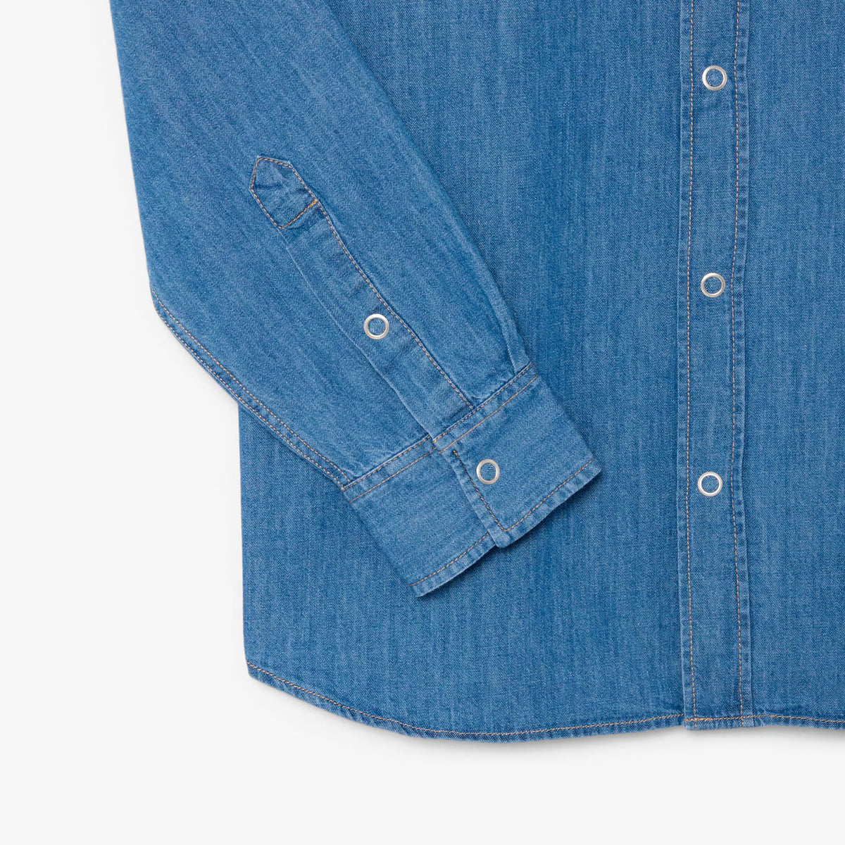 Lacoste Reg Fit Lightweight Denim Shirt Blue