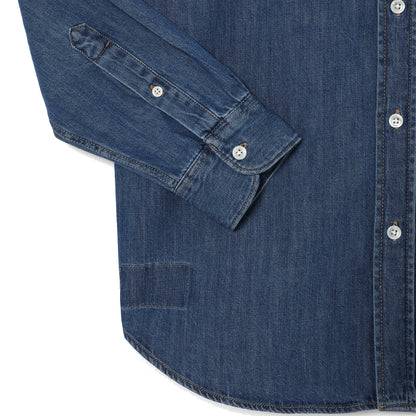 Lacoste Regular Fit Denim Shirt Blue - The Sporting Lodge