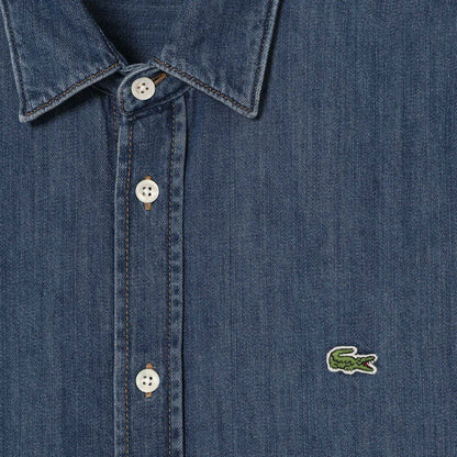 Lacoste Regular Fit Denim Shirt Blue - The Sporting Lodge