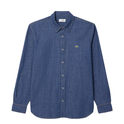 Lacoste Regular Fit Lightweight Denim Shirt Blue