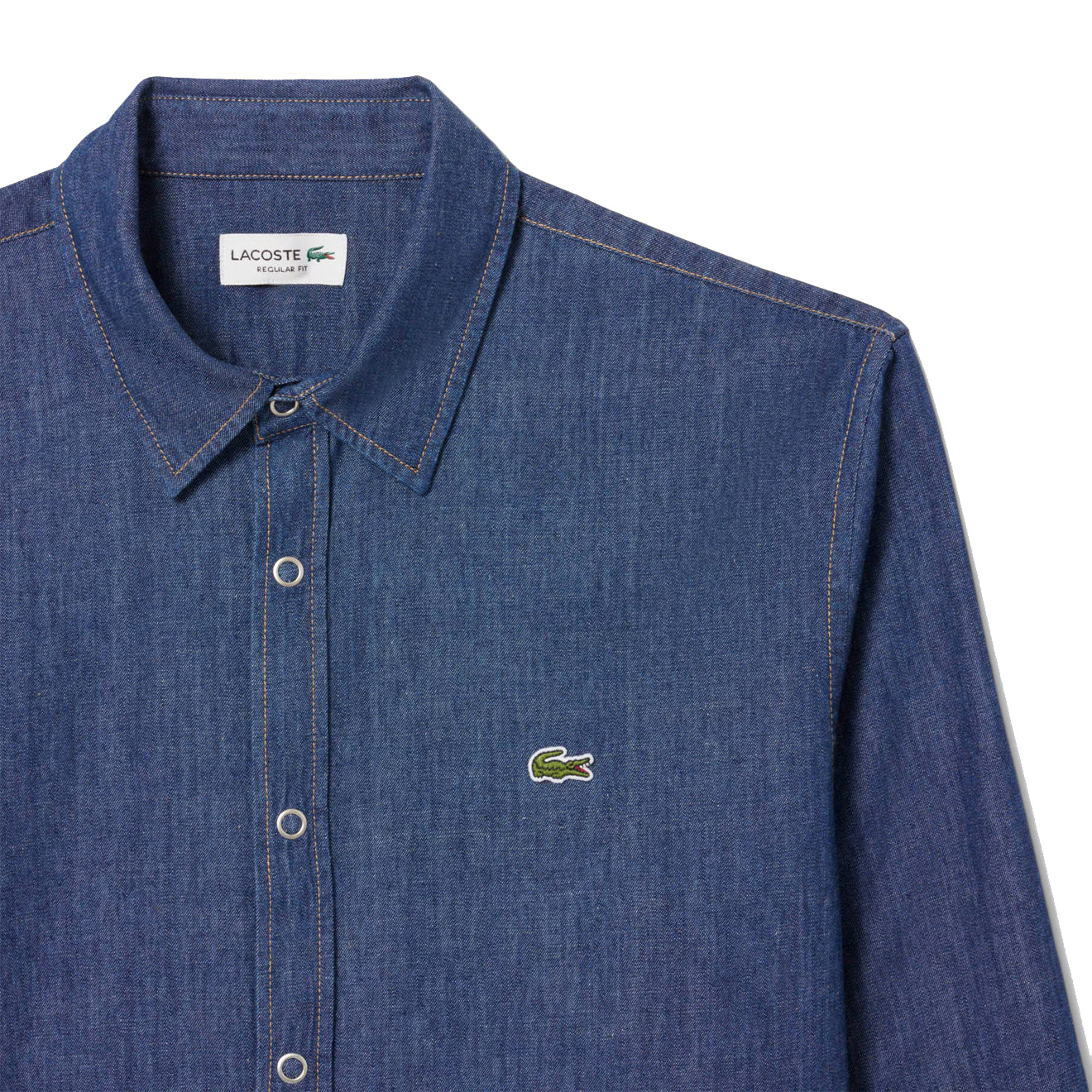 Lacoste Regular Fit Lightweight Denim Shirt Blue