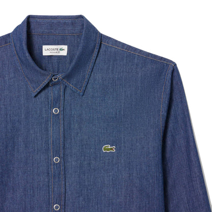 Lacoste Regular Fit Lightweight Denim Shirt Blue