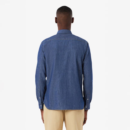Lacoste Regular Fit Lightweight Denim Shirt Blue