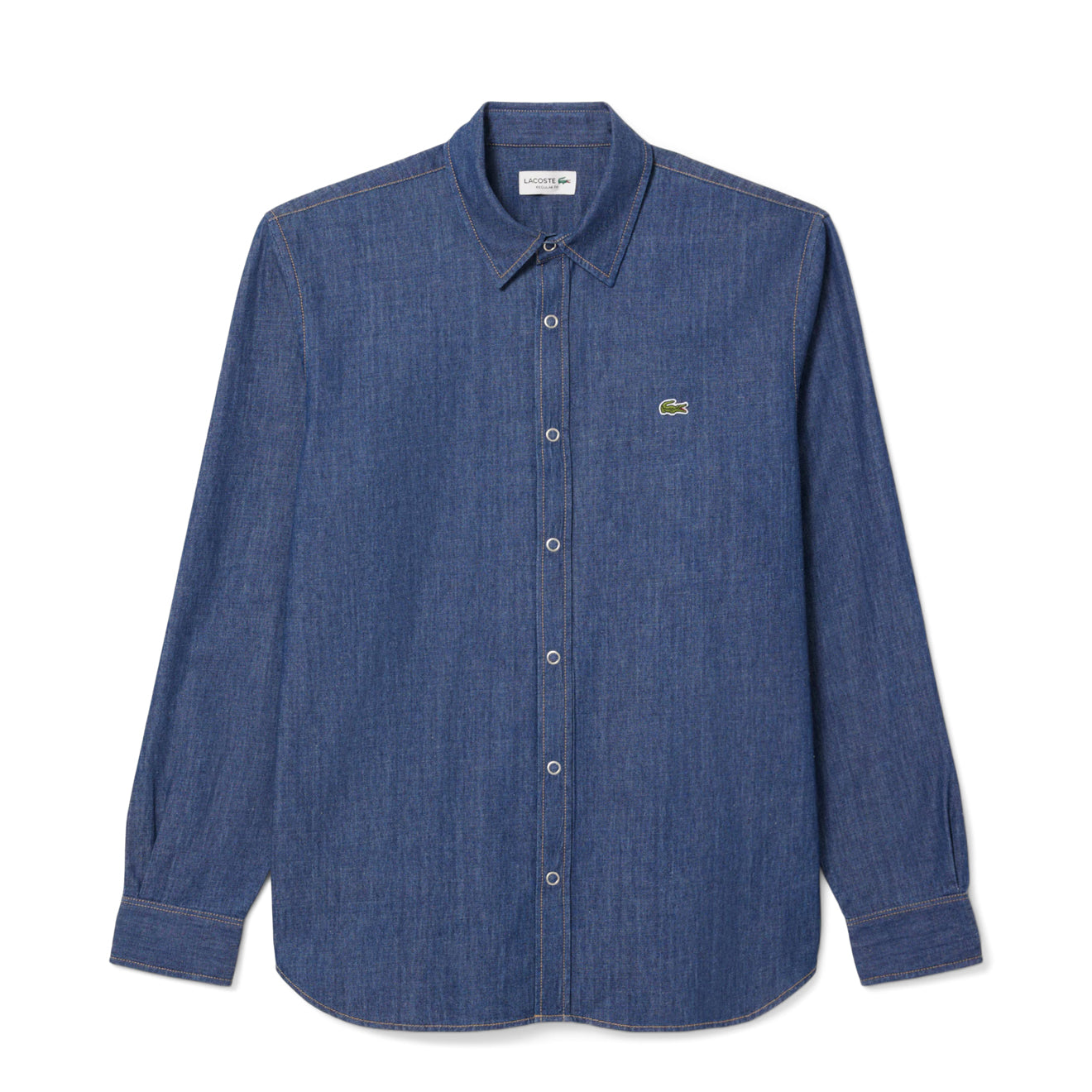 Lacoste Regular Fit Lightweight Denim Shirt Blue