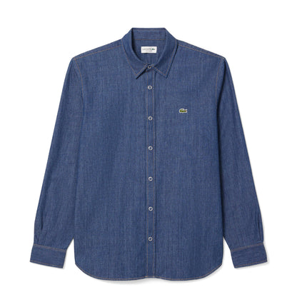 Lacoste Regular Fit Lightweight Denim Shirt Blue