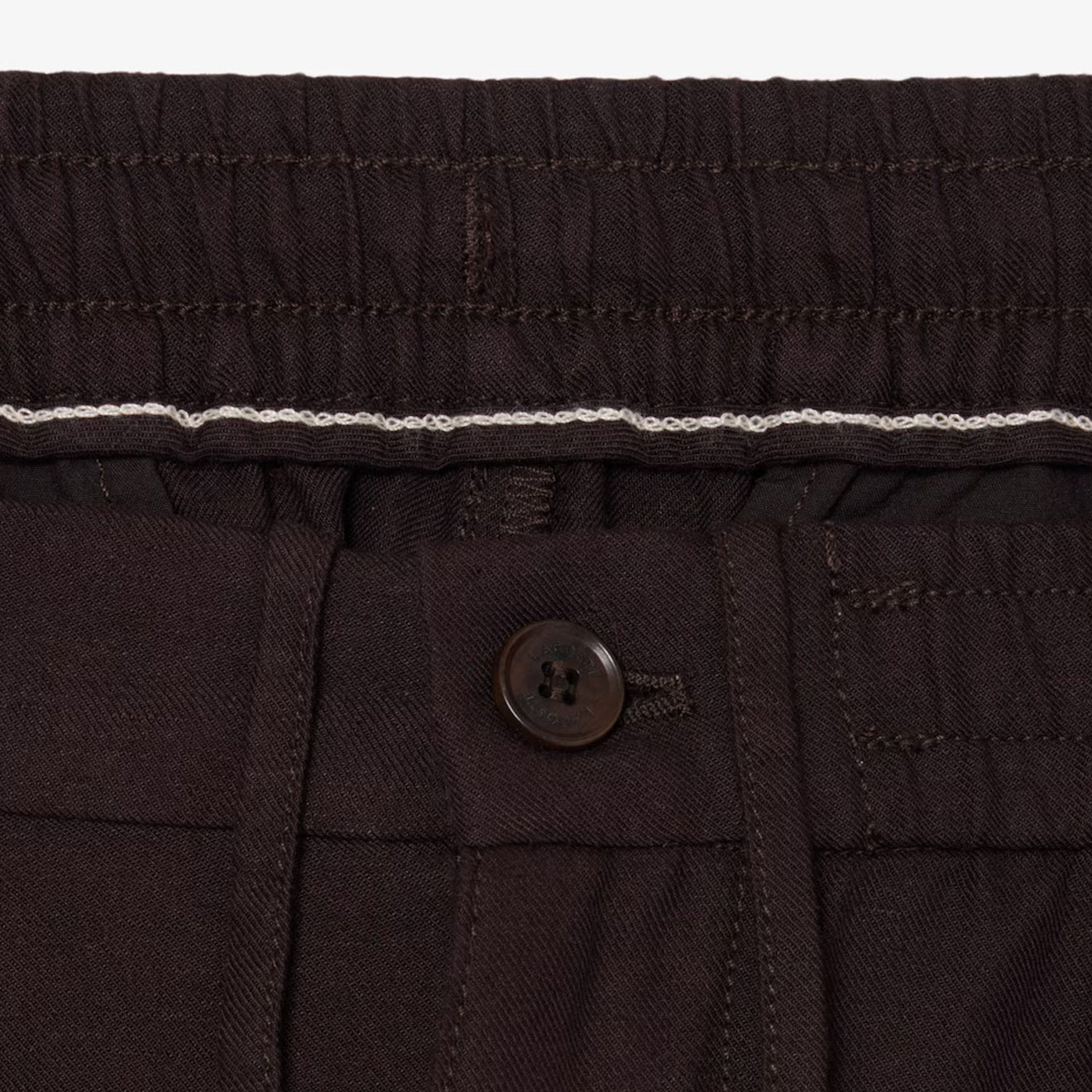 Lacoste Regular Fit Linen Chino Pants Brown