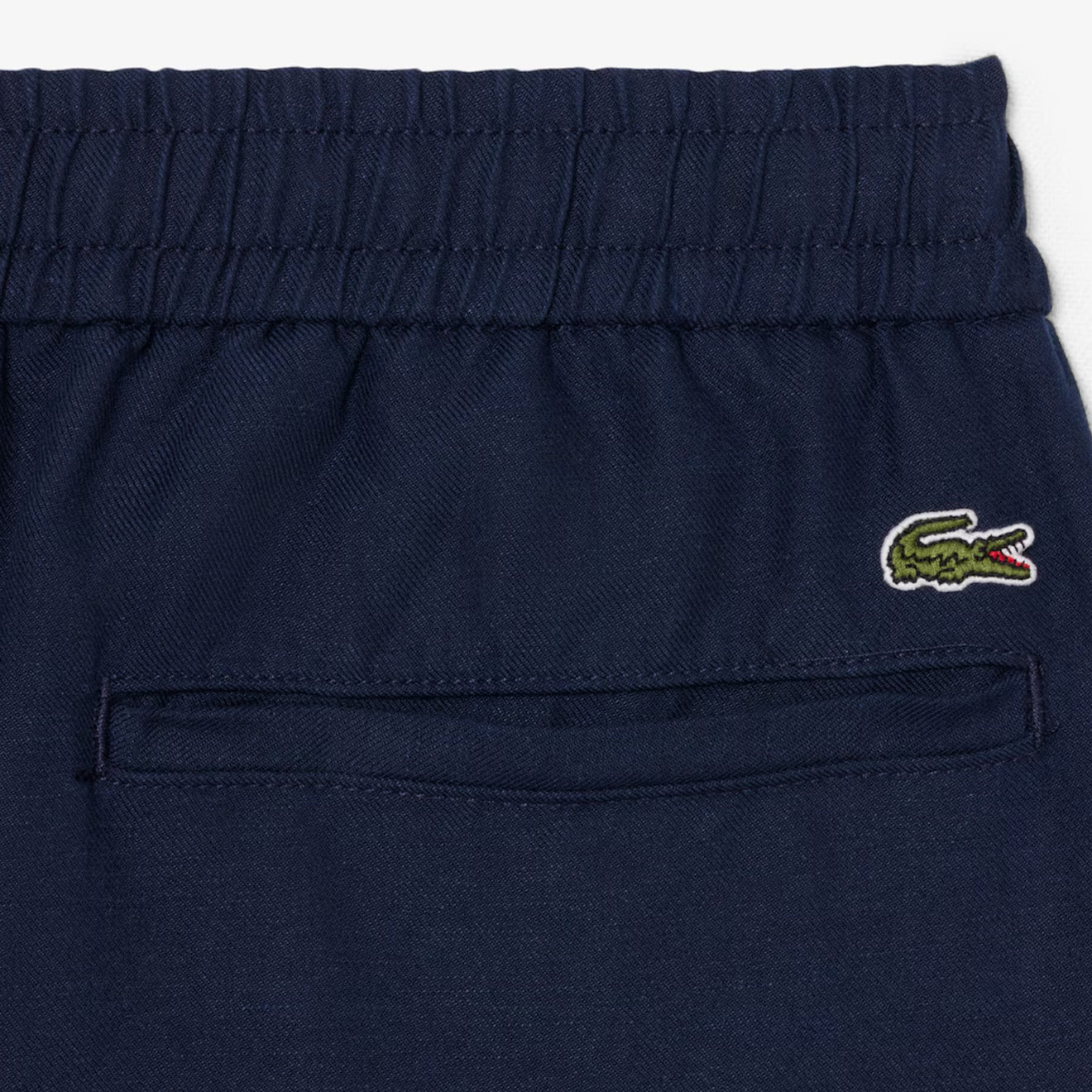 Lacoste Regular Fit Linen Chino Pants Midnight Blue
