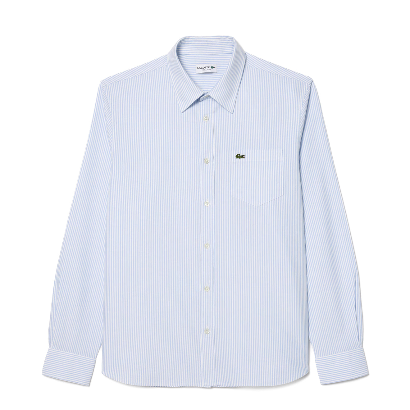 Lacoste Regular Fit Striped Oxford Shirt Blue / White