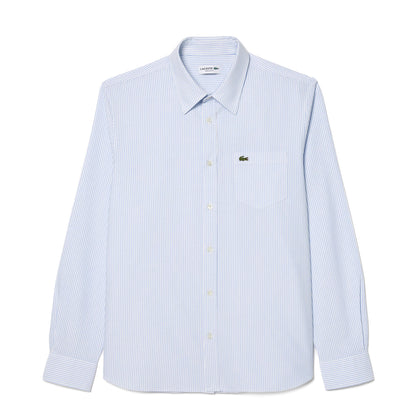 Lacoste Regular Fit Striped Oxford Shirt Blue / White