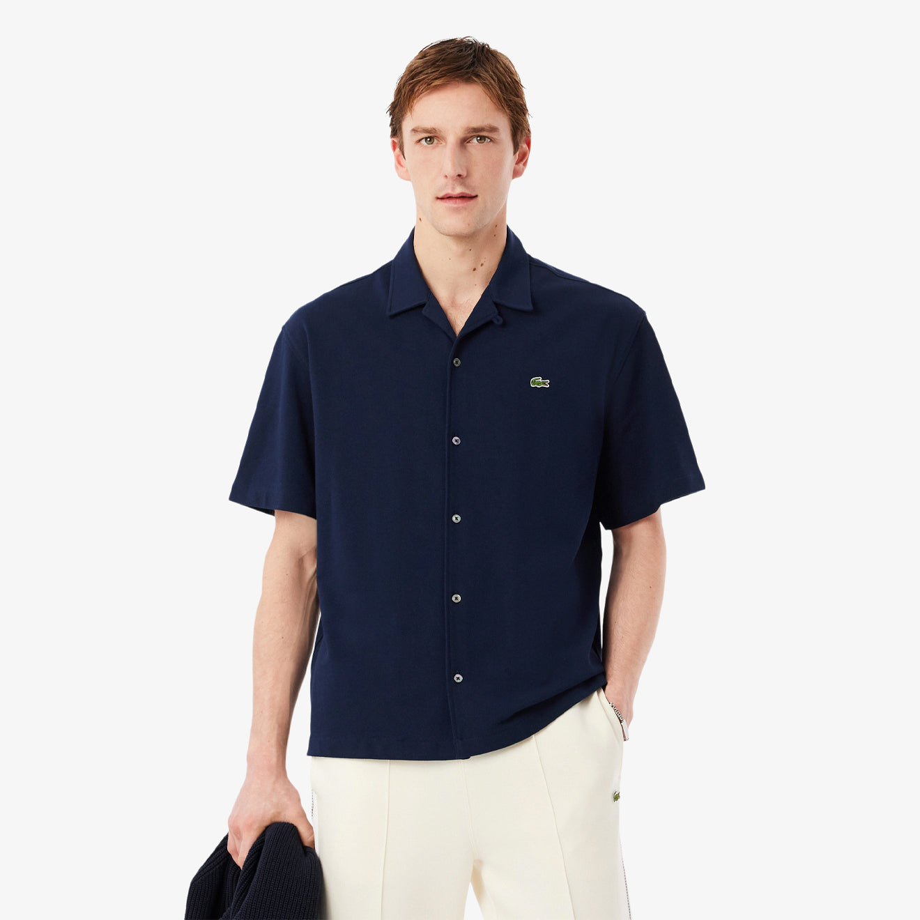 Lacoste Relaxed Fit S/S Shirt Pique Navy